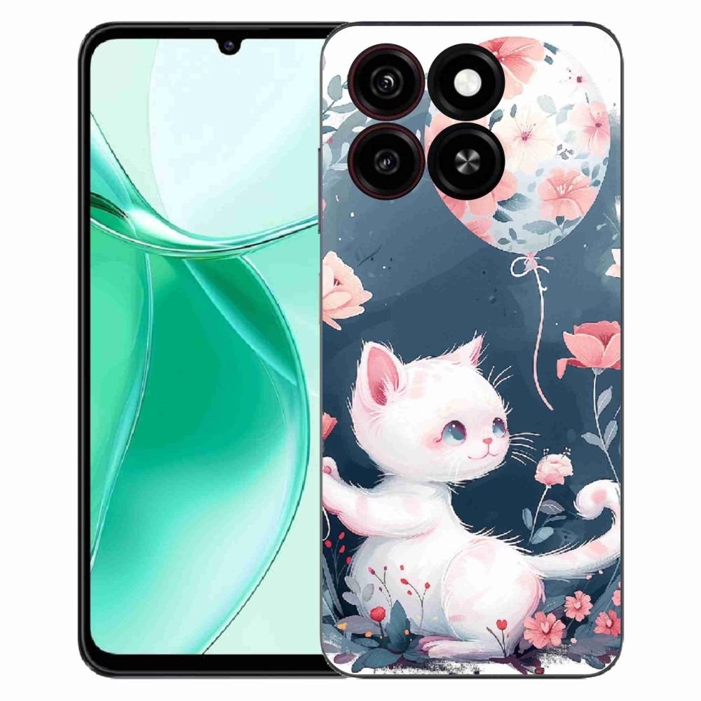 ZTE Blade A35 zselés borító mmCase - cica lufival