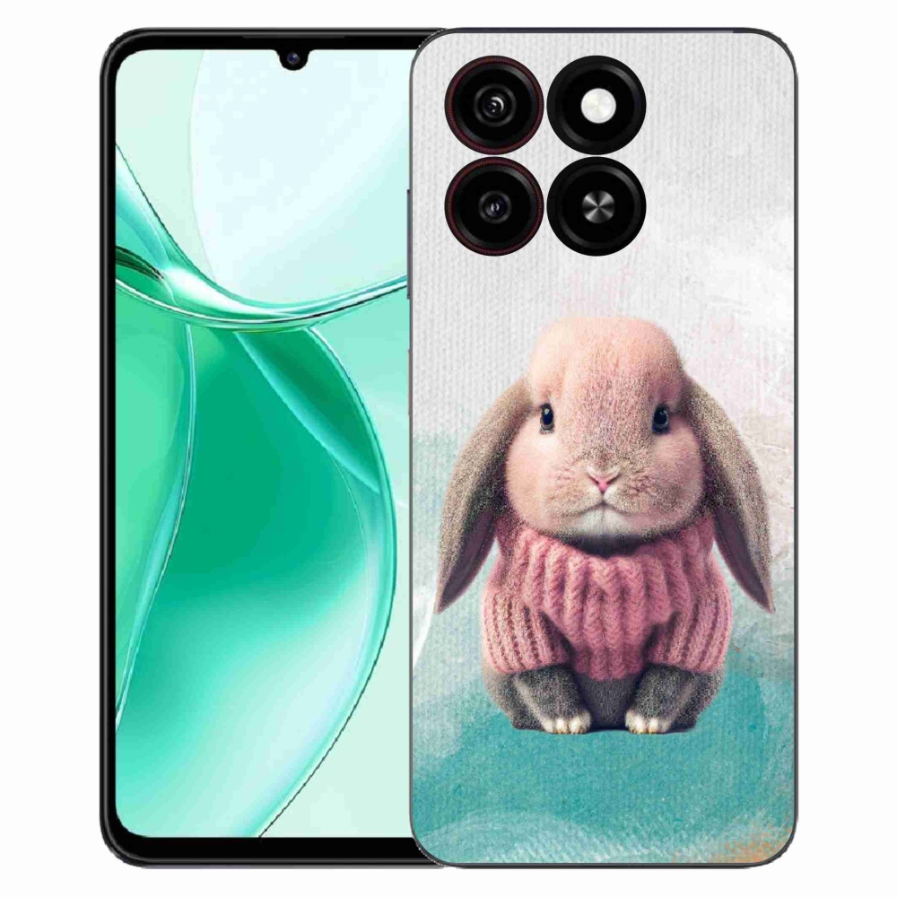 ZTE Blade A35 zselés tok mmCase - nyúl pulóverben