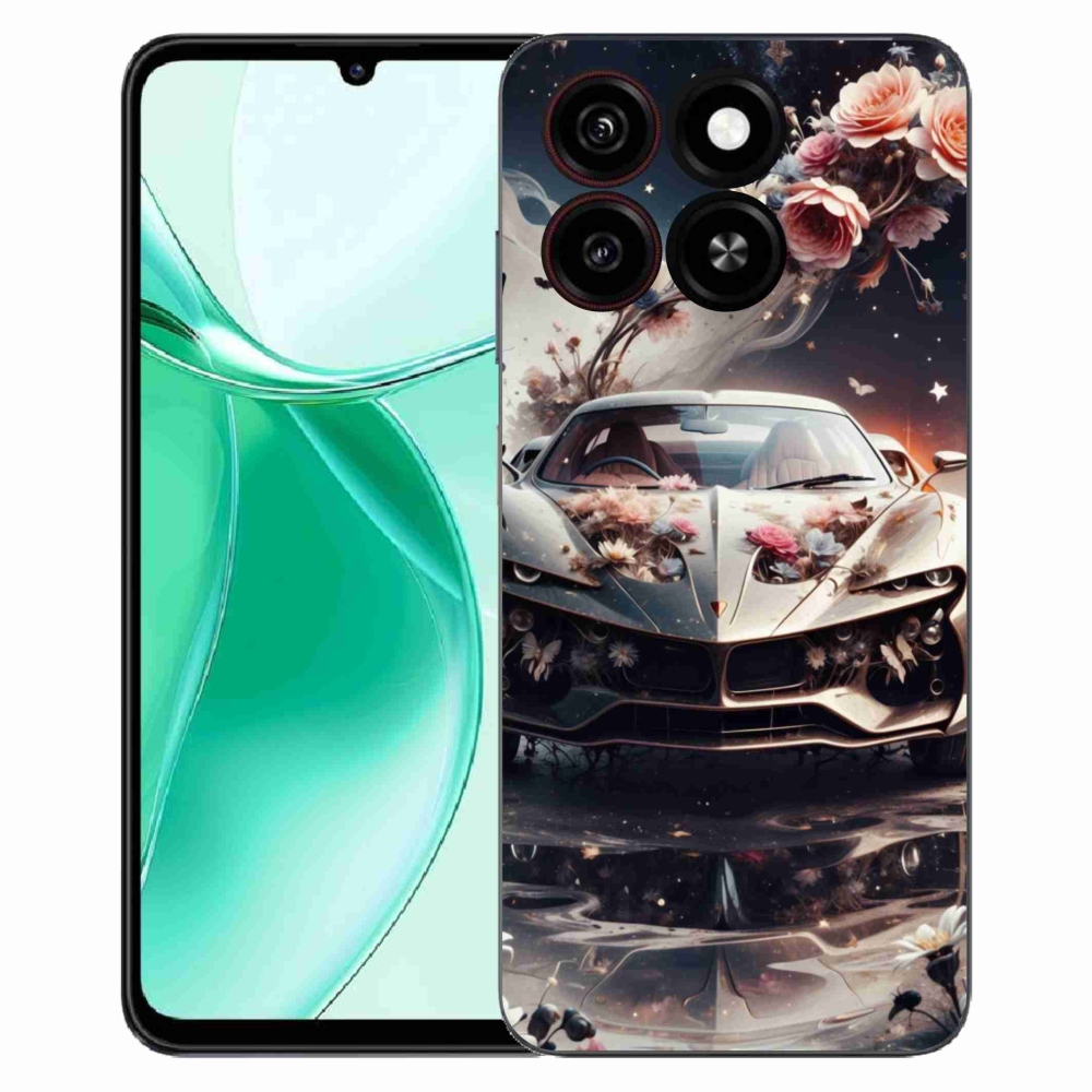 ZTE Blade A35 zselés borítás mmCase - virágos sportkocsi