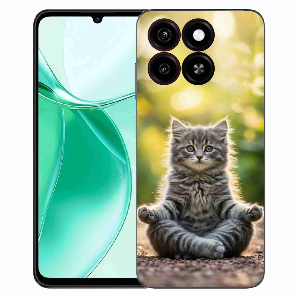 ZTE Blade A35 zselés tok mmCase - meditáló cica