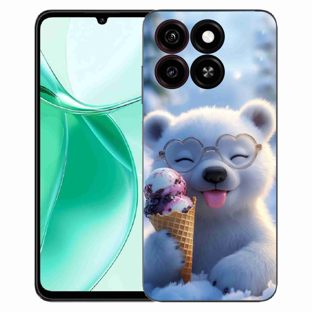 ZTE Blade A35 zselés borító mmCase - mackó fagylalttal