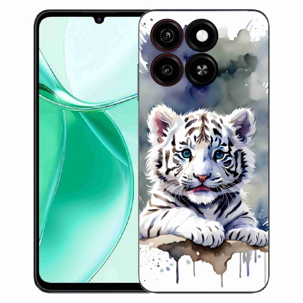 ZTE Blade A35 zselés borítás mmCase - fehér tigriskölyök