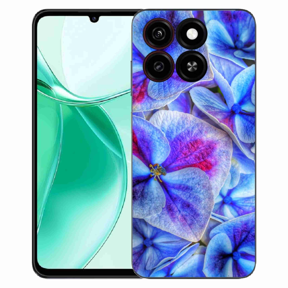 ZTE Blade A35 zselés tok mmCase - kék virág 1