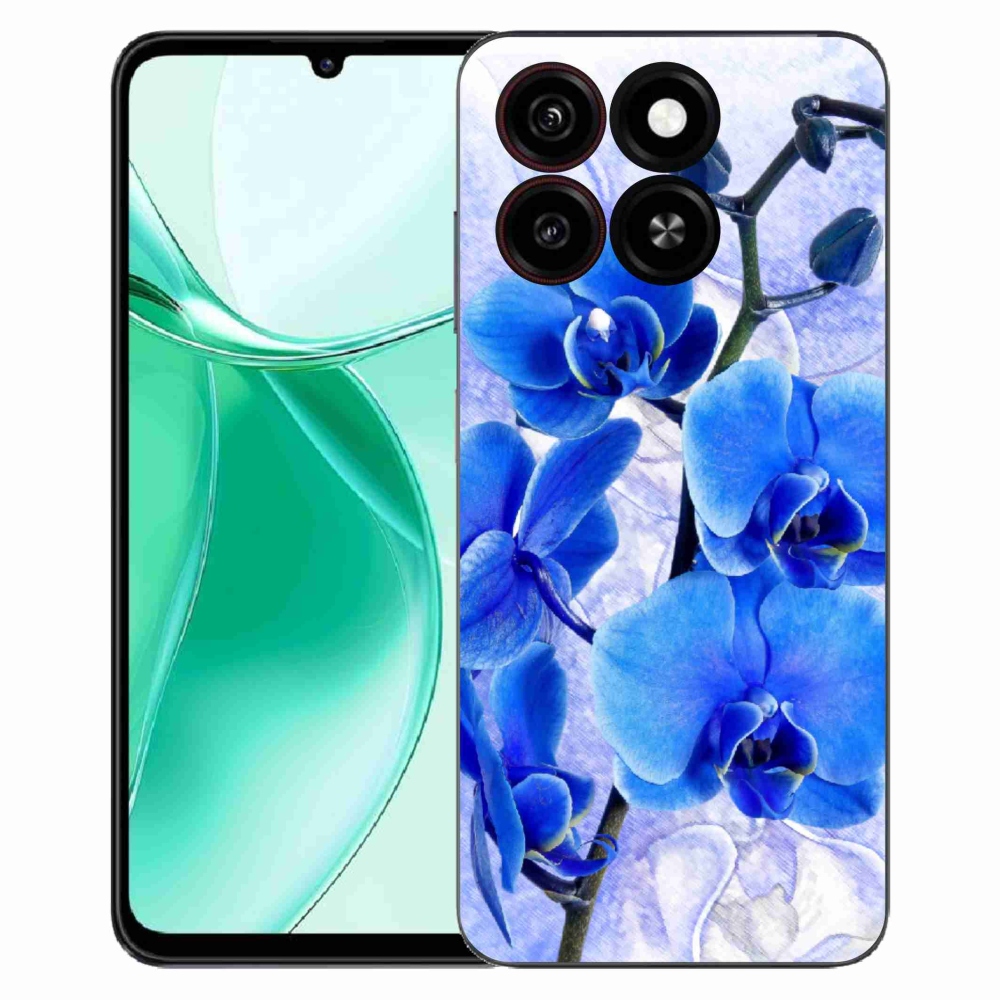 ZTE Blade A35 zselés tok mmCase - kék virágok