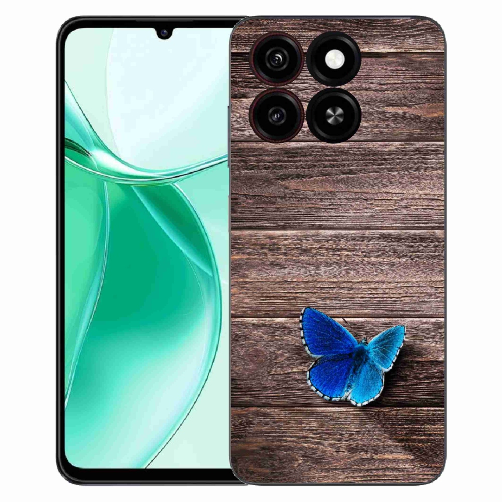 ZTE Blade A35 zselés tok mmCase - kék pillangó 1