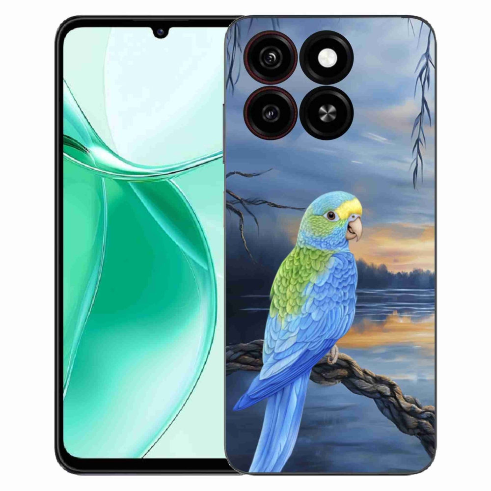 ZTE Blade A35 zselés tok mmCase - kék papagáj