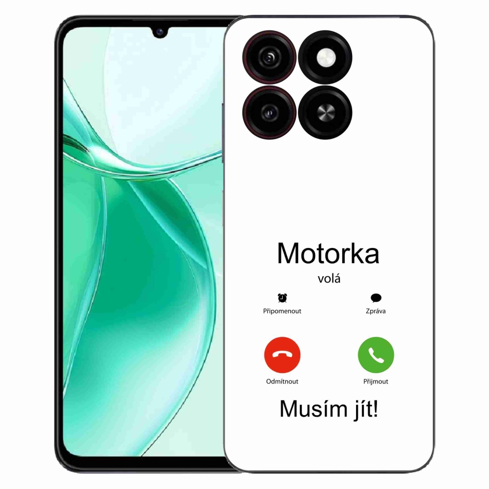 ZTE Blade A35 zselés borítás mmCase - motoros hívások fehér háttérrel