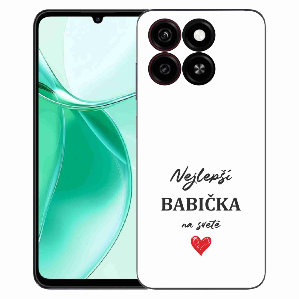 ZTE Blade A35 zselés borítás mmCase - a legjobb nagymama 1 fehér háttérrel