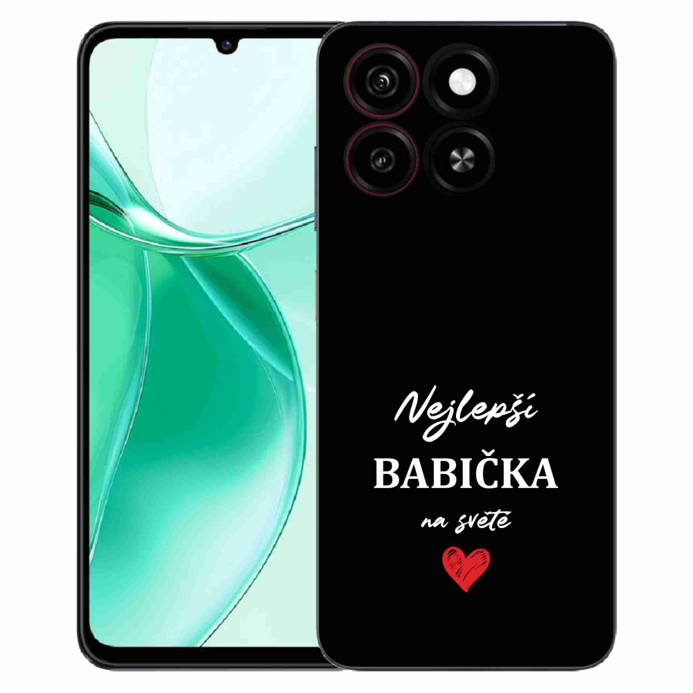 ZTE Blade A35 zselés borítás mmCase - a legjobb nagymama 1 fekete háttérrel