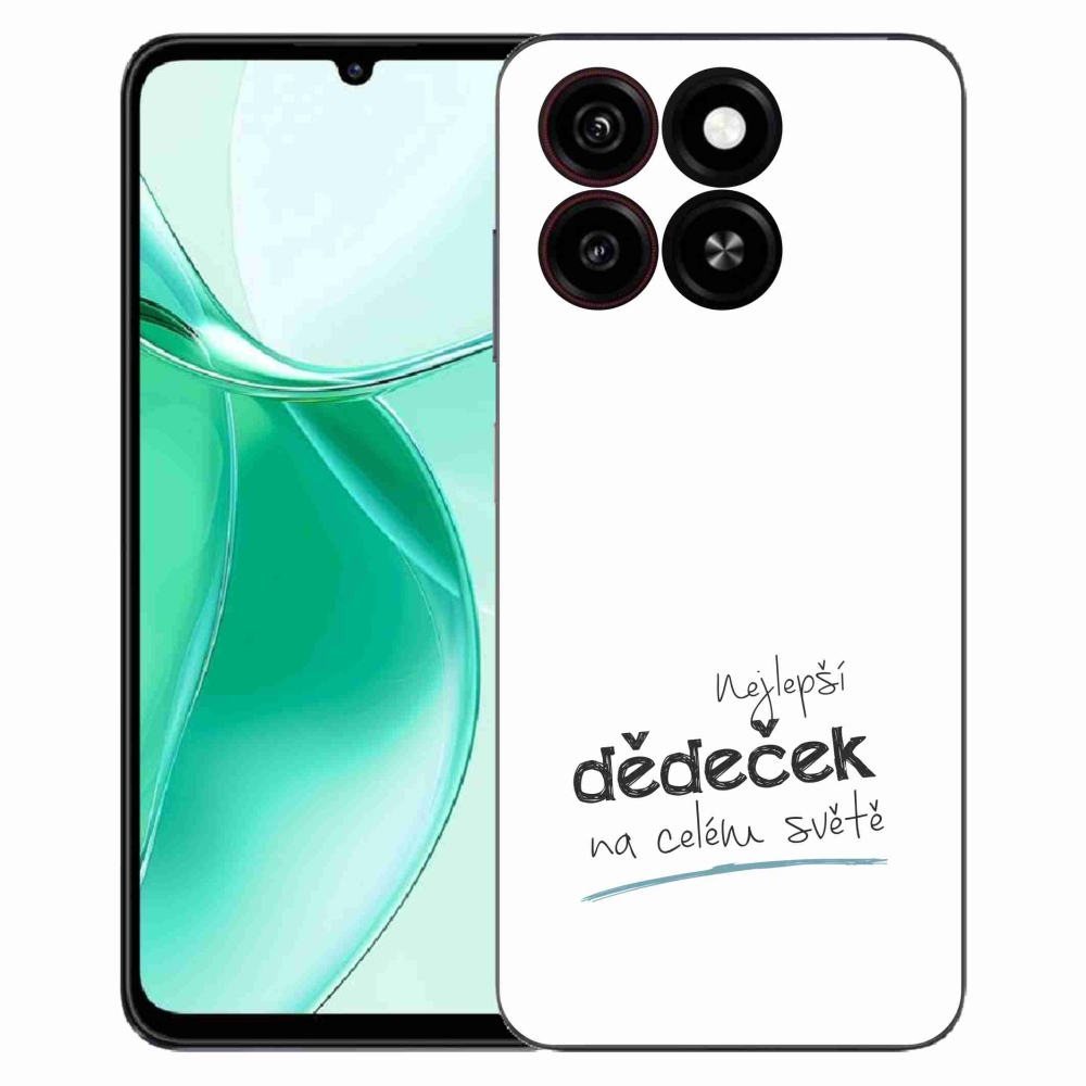 ZTE Blade A35 zselés borító mmCase - a legjobb nagypapa 3 fehér háttérrel