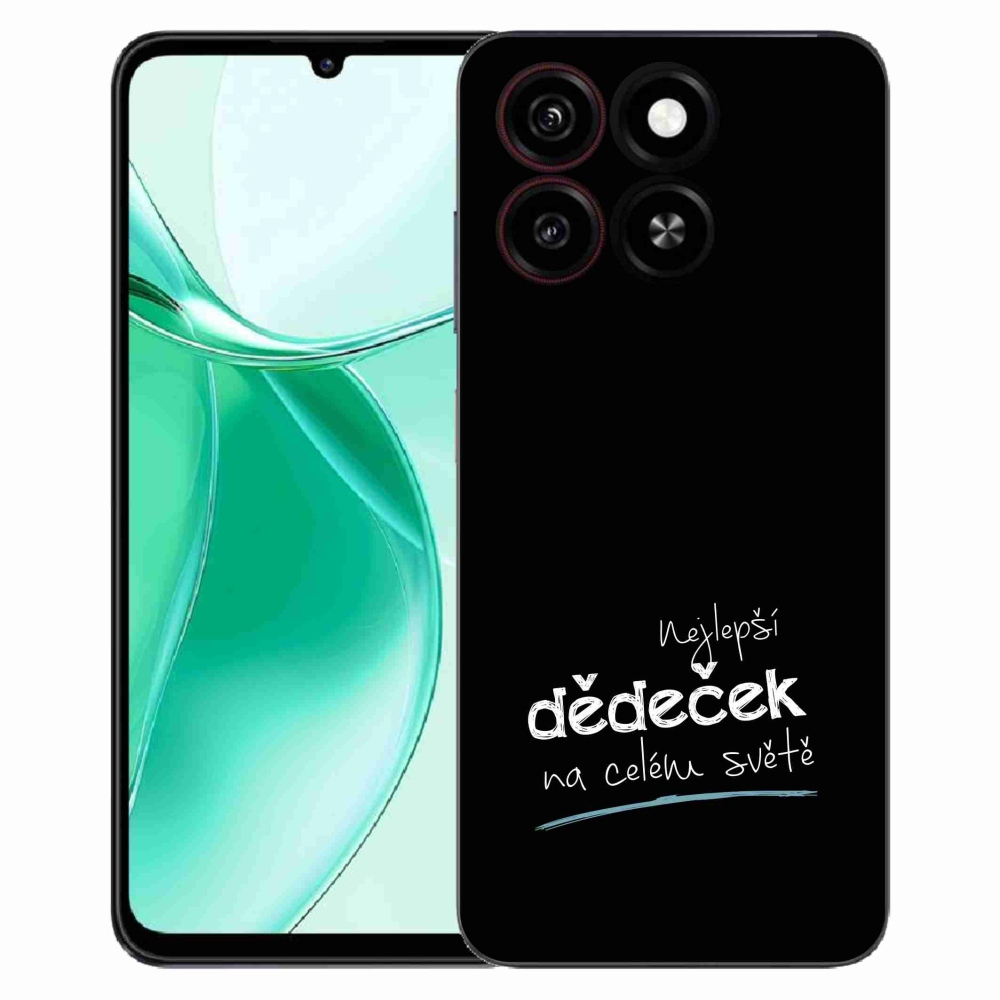 ZTE Blade A35 zselés borító mmCase - a legjobb nagypapa 3 fekete háttérrel