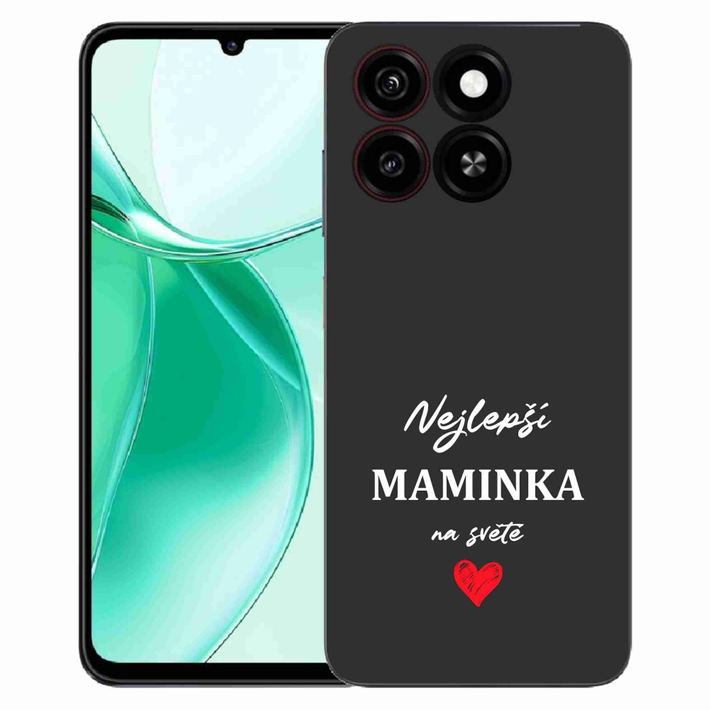 ZTE Blade A35 zselés borítás mmCase - legjobb anya 1 fekete háttér