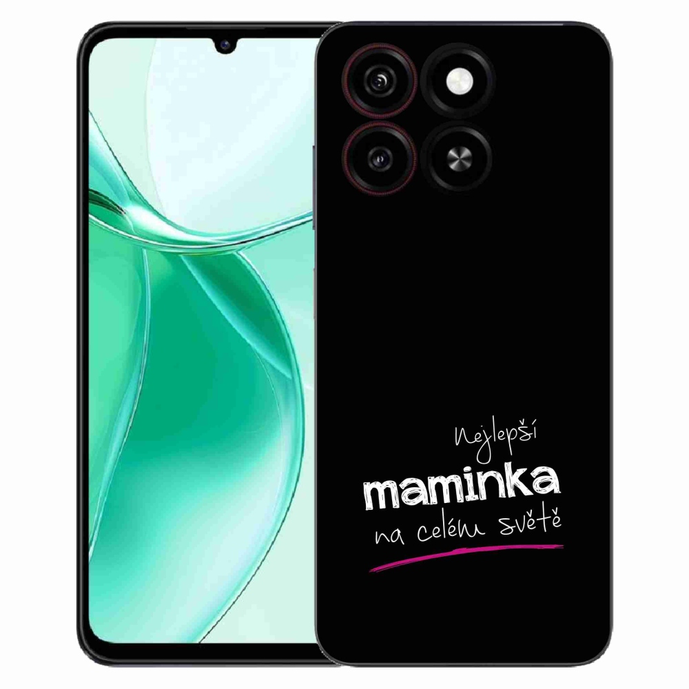 ZTE Blade A35 zselés borító mmCase - legjobb anya 4 fekete háttérrel