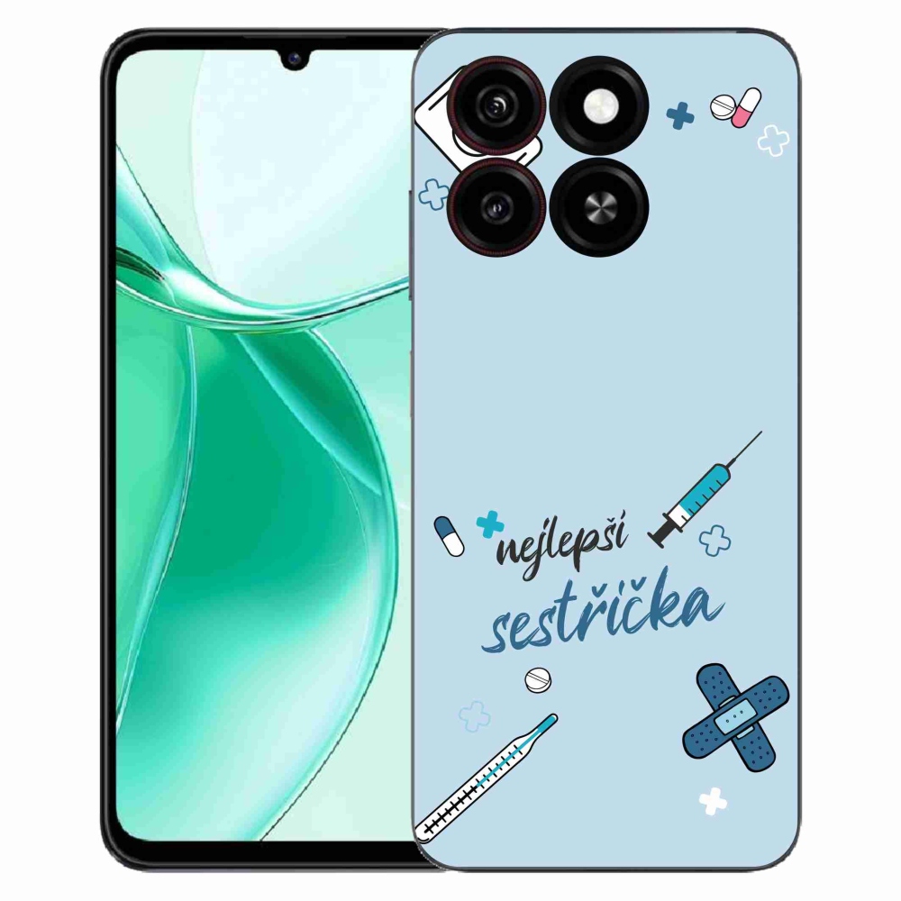 ZTE Blade A35 zselés borító mmCase - legjobb kishúg kék háttérrel