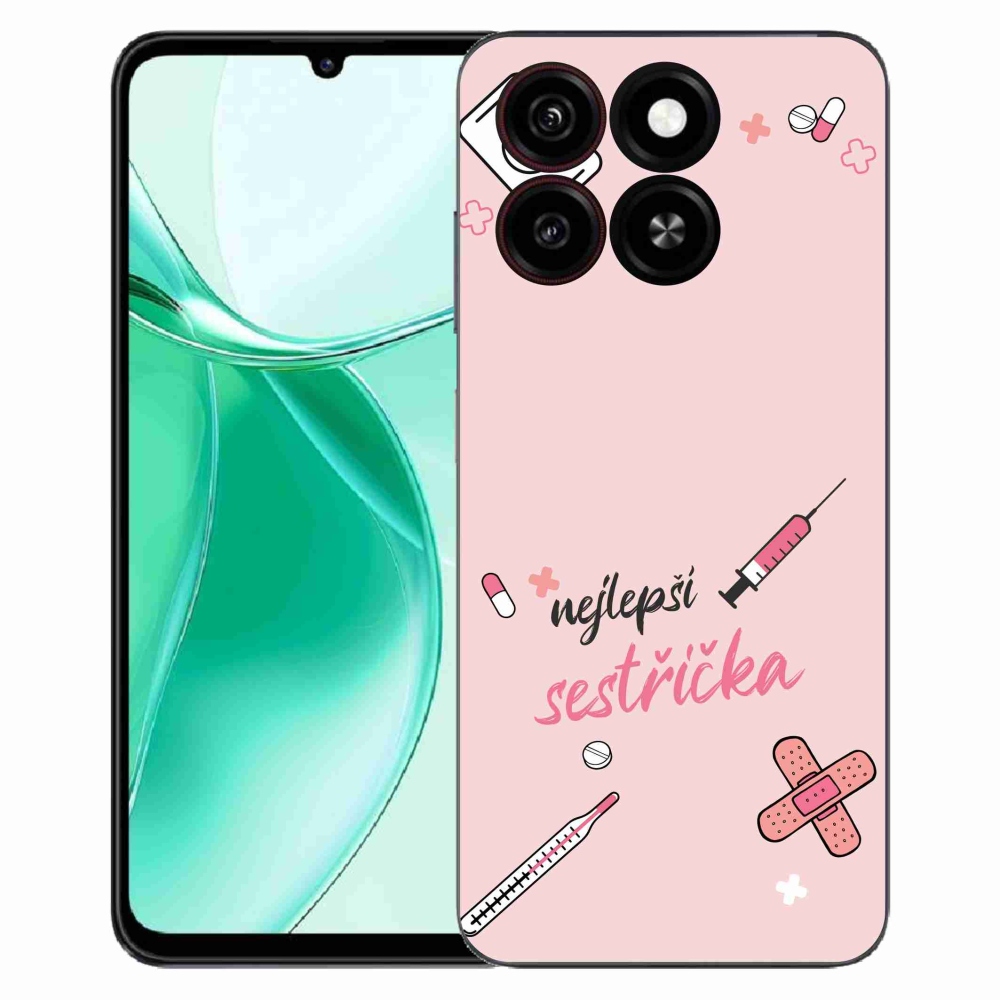 ZTE Blade A35 zselés borító mmCase - legjobb kishúg rózsaszín háttérrel