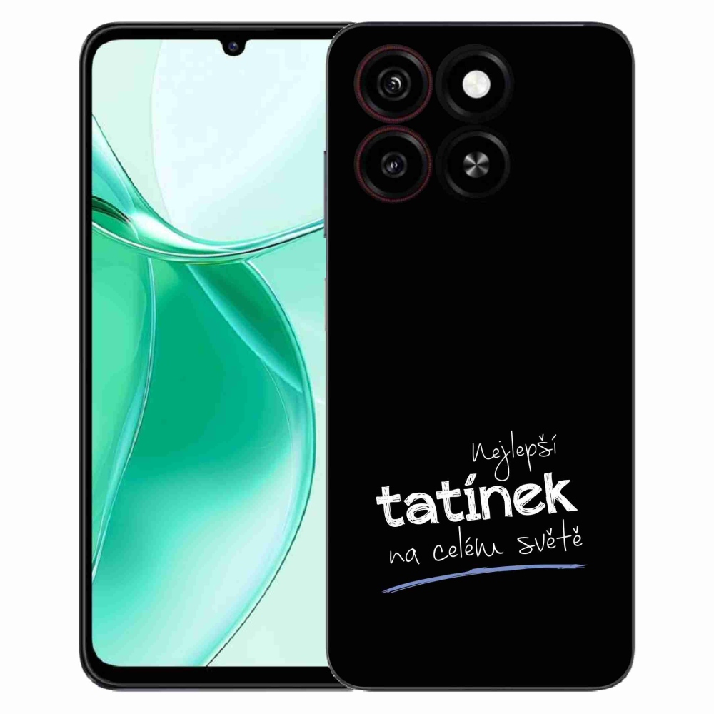 ZTE Blade A35 zselés borítás mmCase - legjobb apuci 4 fekete háttérrel