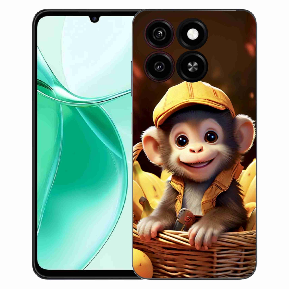 ZTE Blade A35 zselés borítás mmCase - majom a kosárban