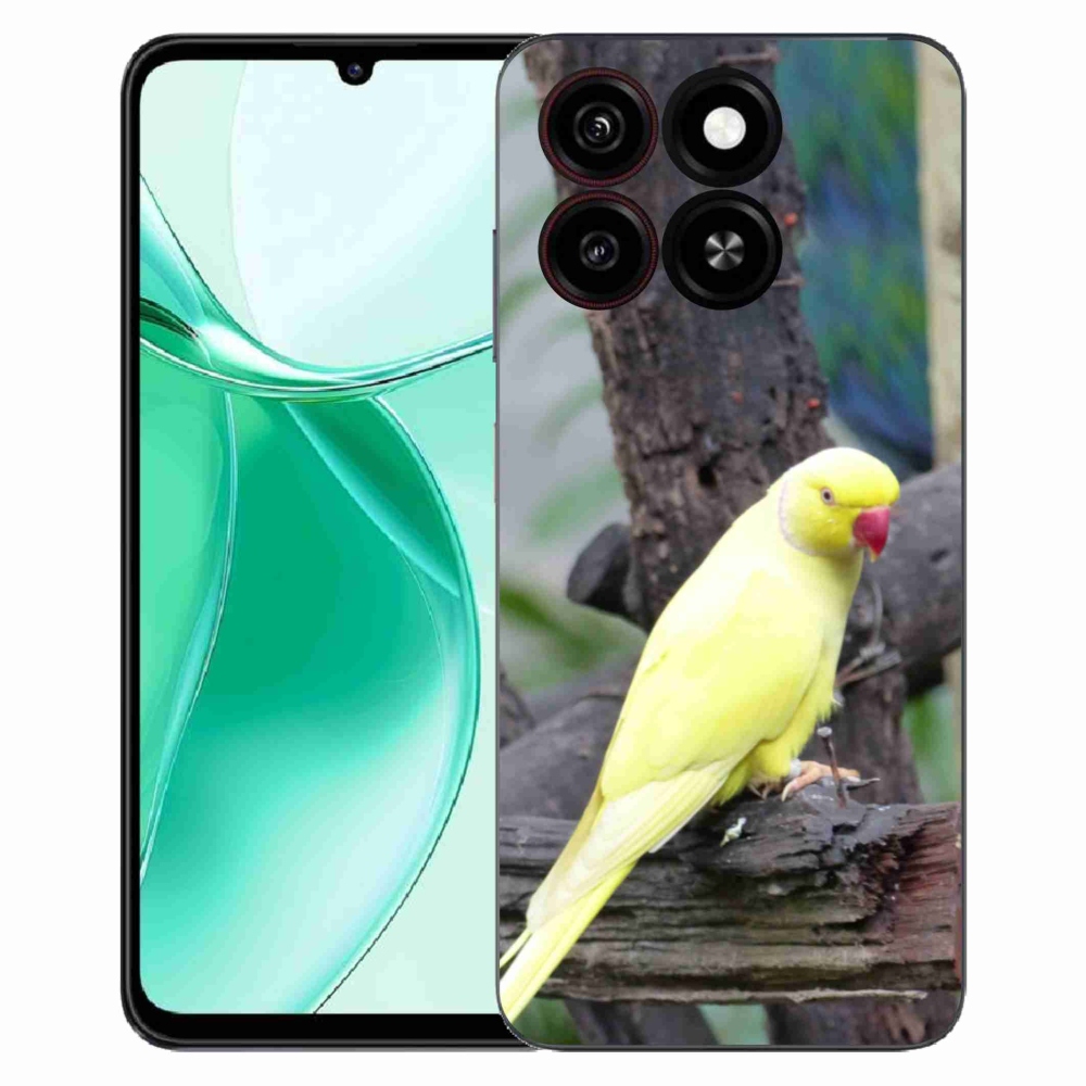 ZTE Blade A35 zselés tok mmCase - papagáj alexander sárga