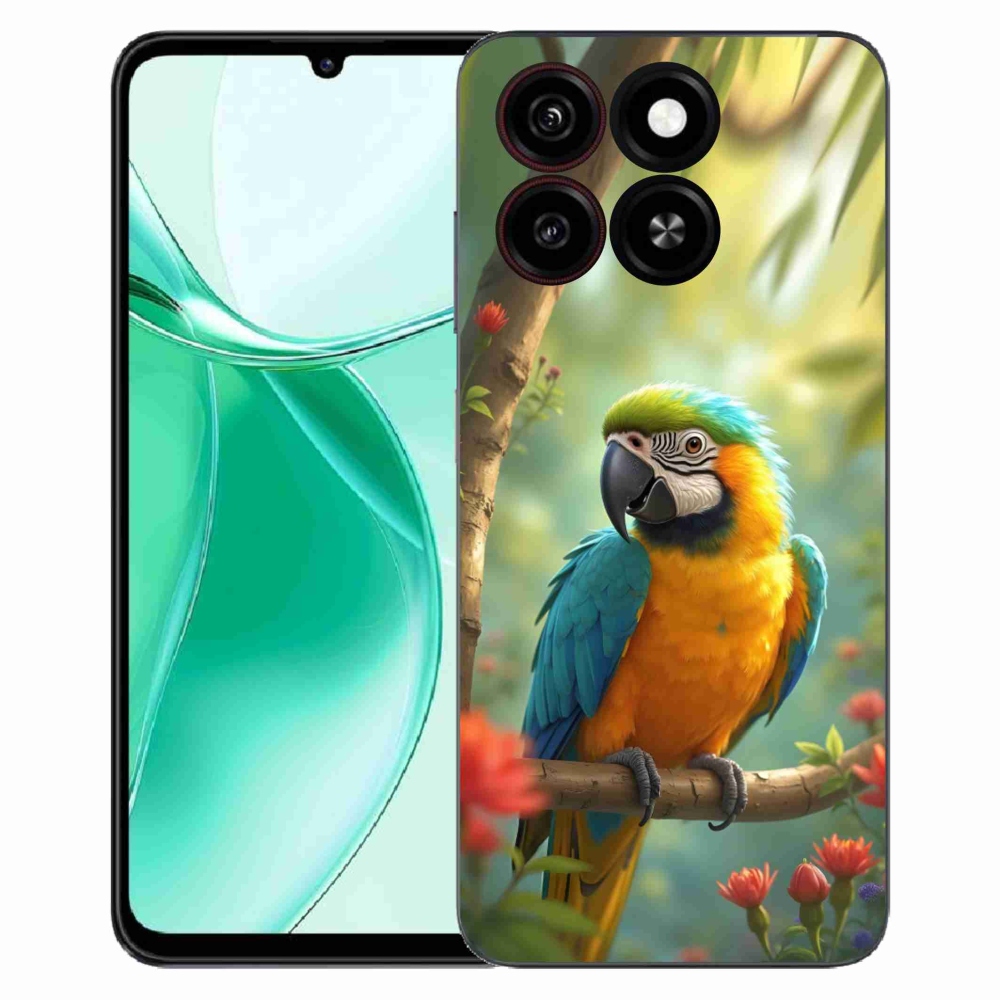 ZTE Blade A35 zselés tok mmCase - papagáj ara kék és sárga