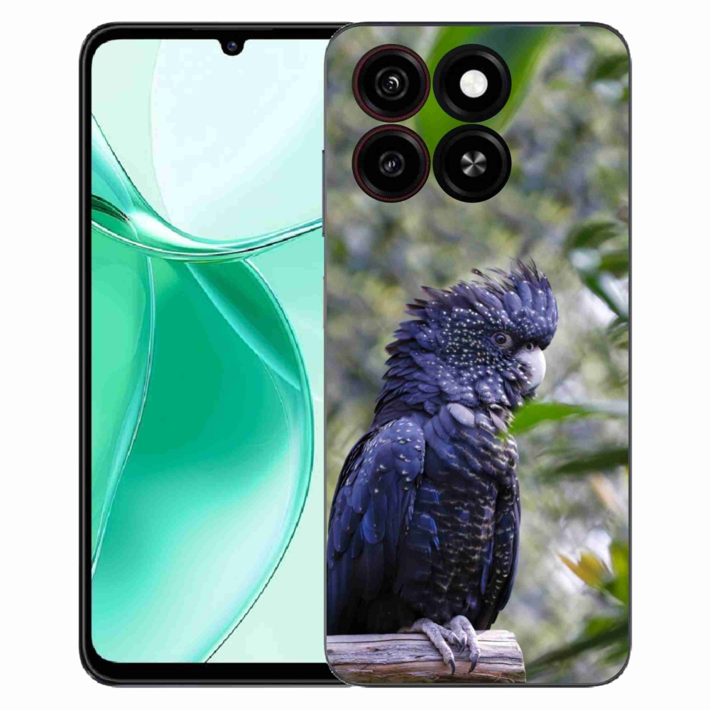 ZTE Blade A35 zselés tok mmCase - papagáj kakadu fekete