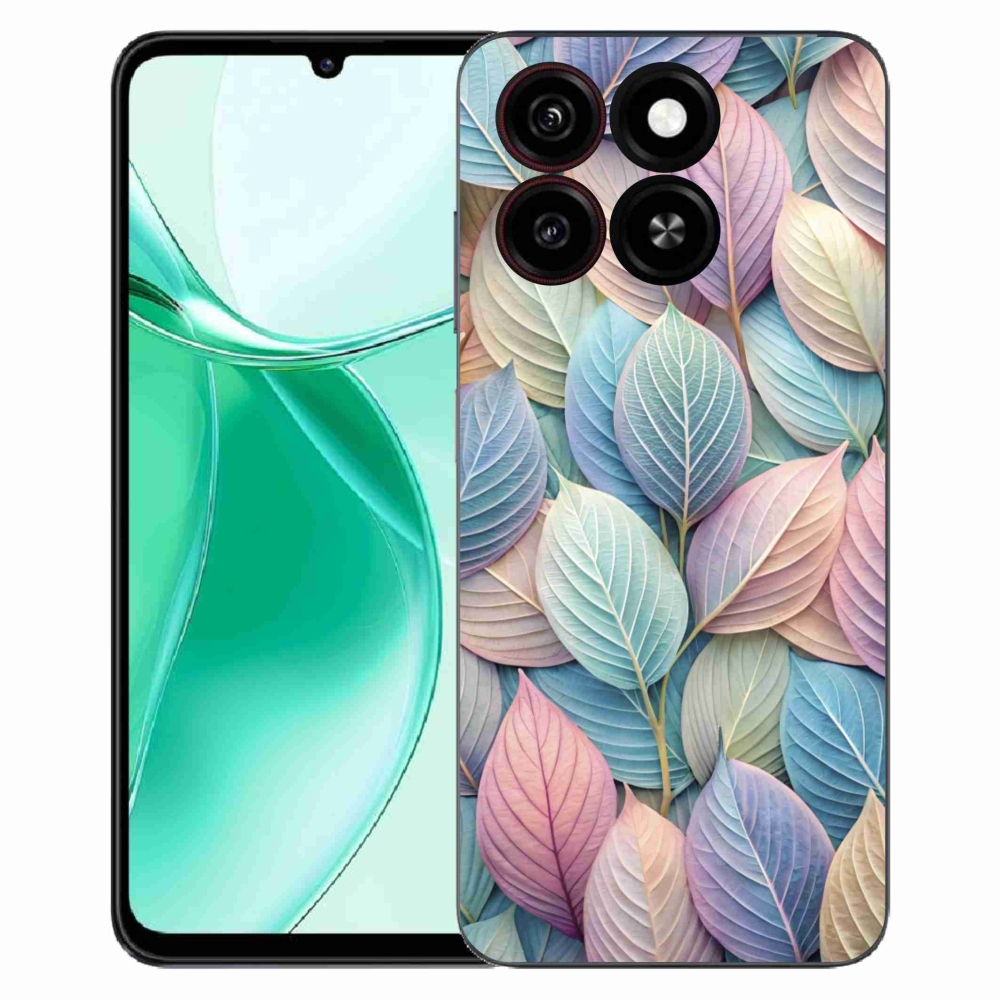 ZTE Blade A35 zselés tok mmCase - pasztell színű levelek
