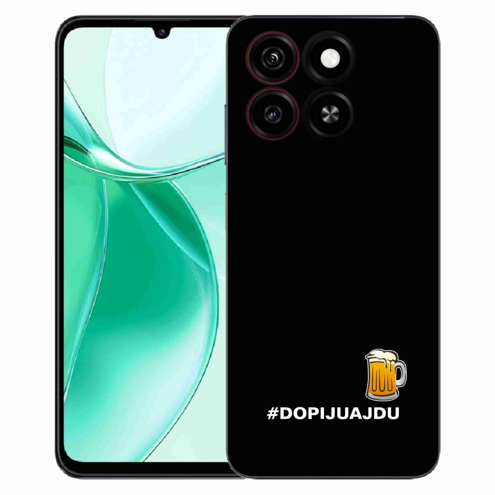 ZTE Blade A35 zselés tok mmCase - sör motívum 1 fekete háttér