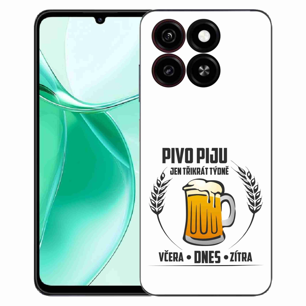 ZTE Blade A35 zselés tok mmCase - sör motívum fehér háttérrel