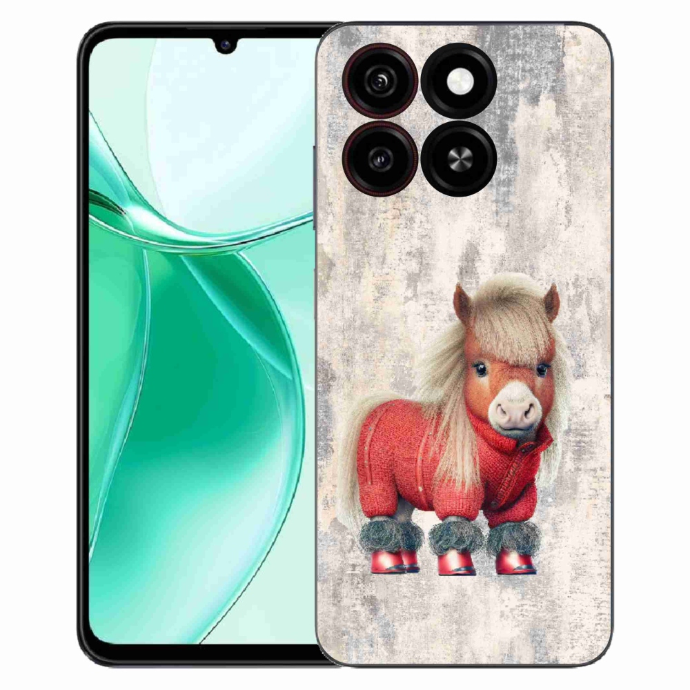 ZTE Blade A35 zselés tok mmCase - póni pulóverben