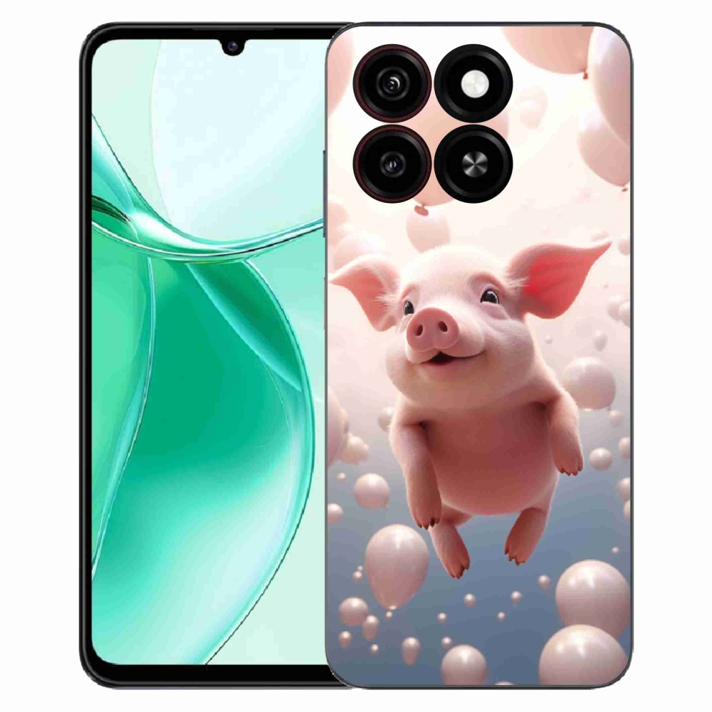 ZTE Blade A35 zselés borító mmCase - malac lufikkal