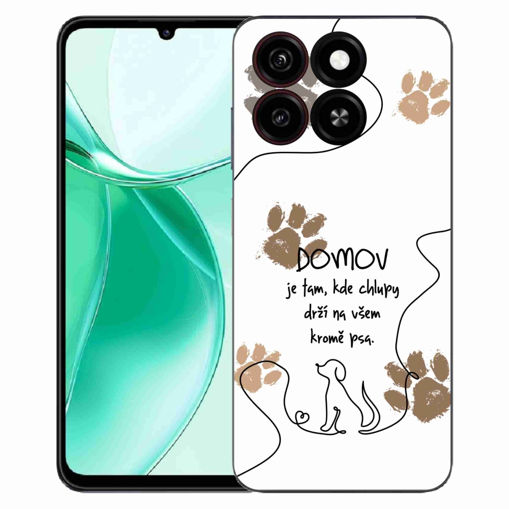 ZTE Blade A35 zselés borító mmCase - kutya motívum fehér háttérrel