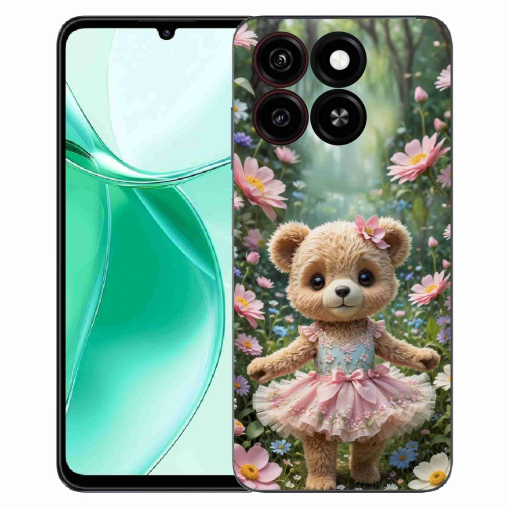 ZTE Blade A35 zselés borító mmCase - aranyos virágos mackó
