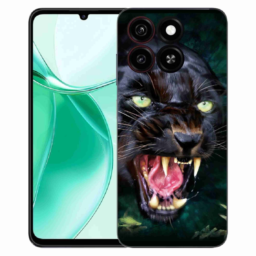 ZTE Blade A35 zselés tok mmCase - dühös fekete párduc