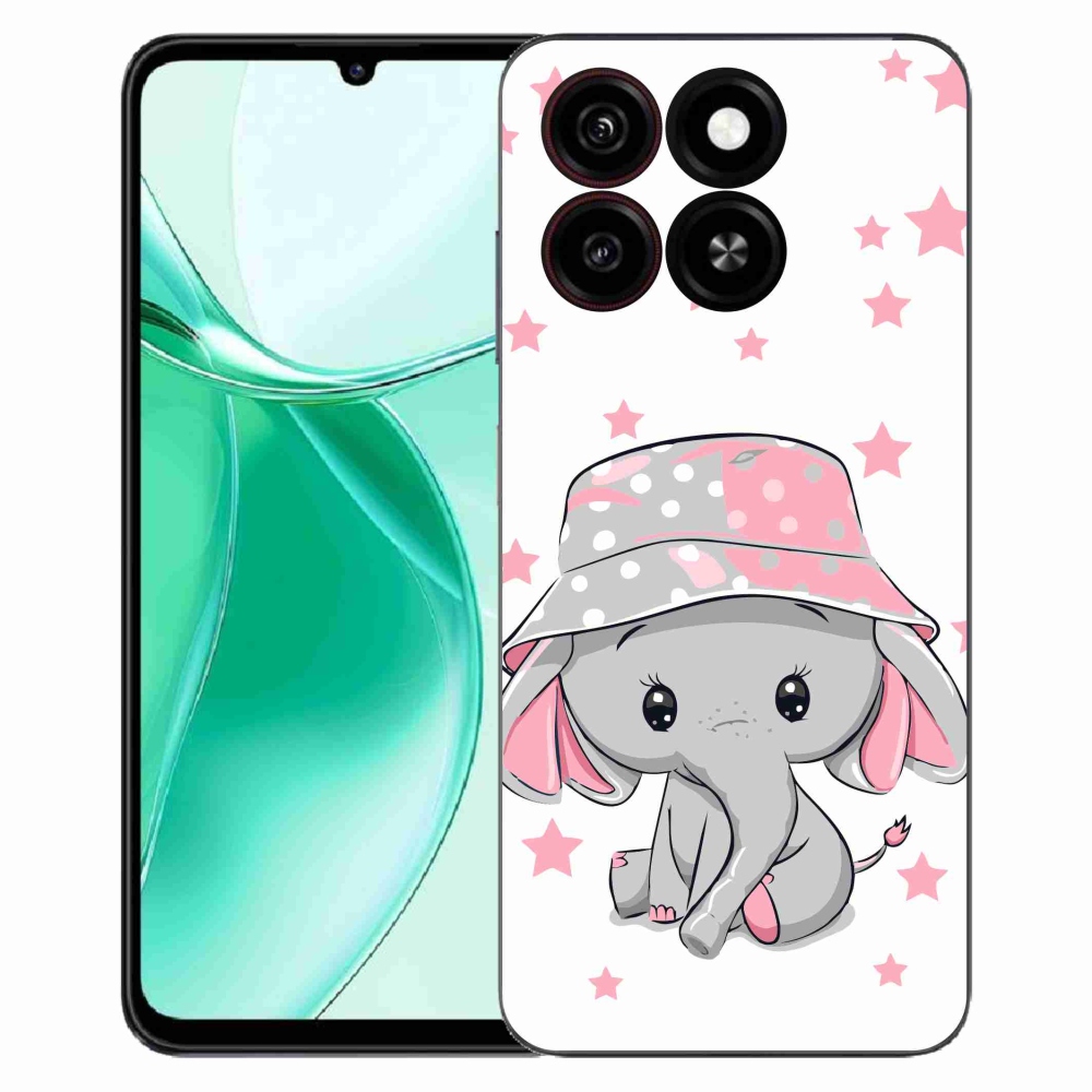 ZTE Blade A35 zselés tok mmCase - rózsaszín elefánt
