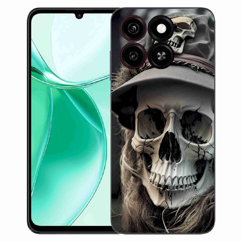 ZTE Blade A35 zselés tok mmCase - sötét koponya