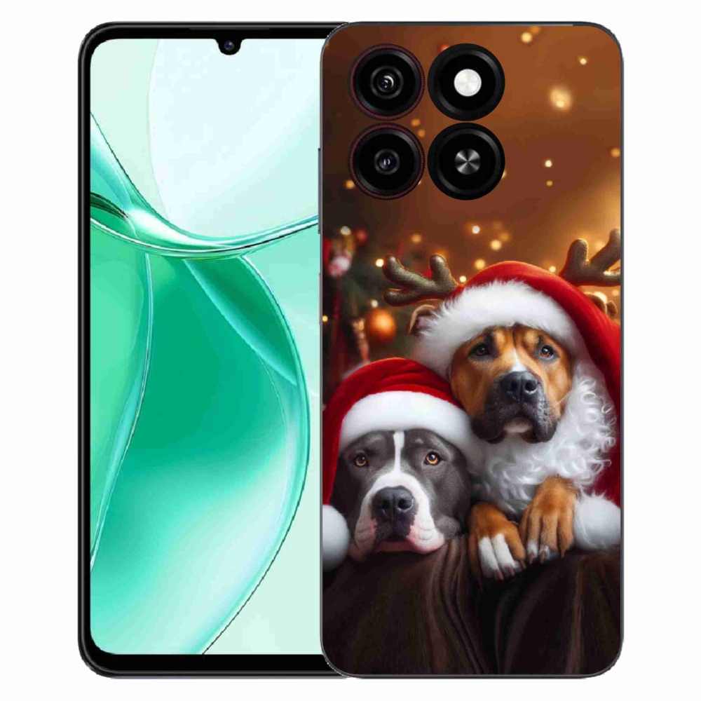 ZTE Blade A35 zselés tok mmCase - Karácsonyi kutyák