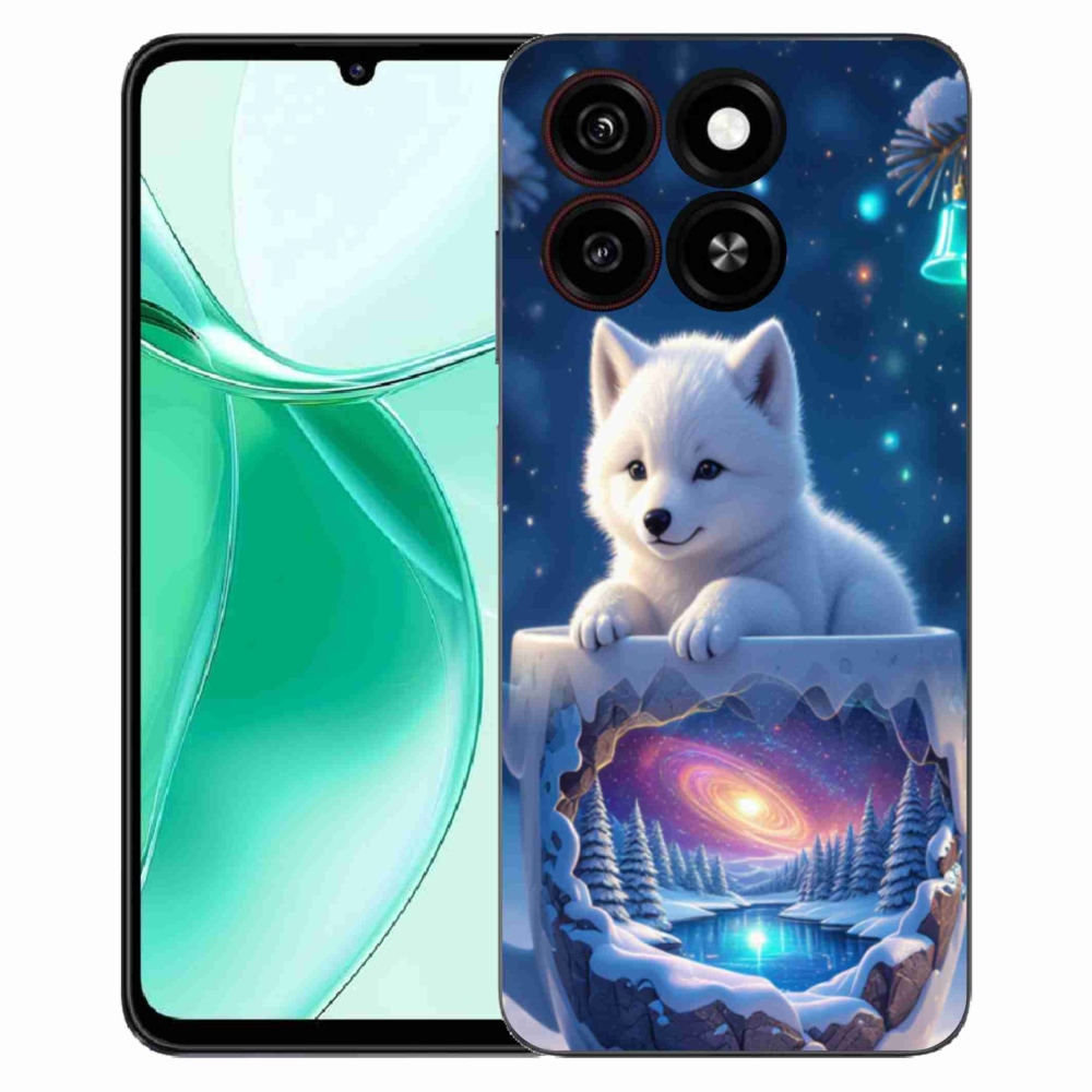 ZTE Blade A35 zselés tok mmCase - Karácsonyi kölyökkutyakölyök