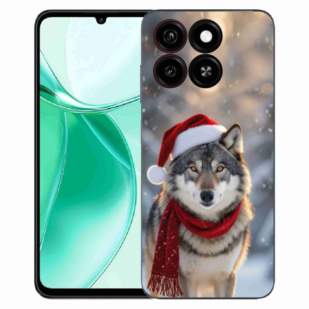 ZTE Blade A35 zselés tok mmCase - Karácsonyi farkas