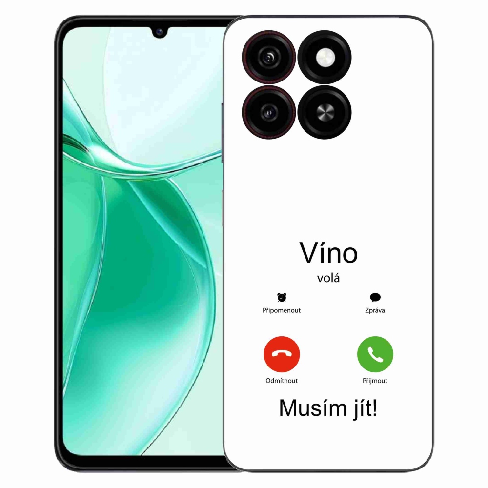 ZTE Blade A35 zselés borító mmCase - bor hívja fehér háttérrel