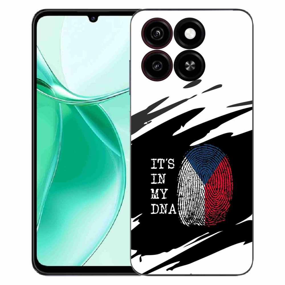 ZTE Blade A35 zselés borítás mmCase - zászlós ujjlenyomat fekete és fehér háttérrel