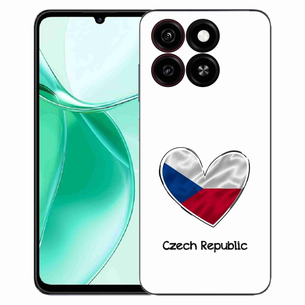 ZTE Blade A35 zselés borító mmCase - szív zászló fehér háttérrel