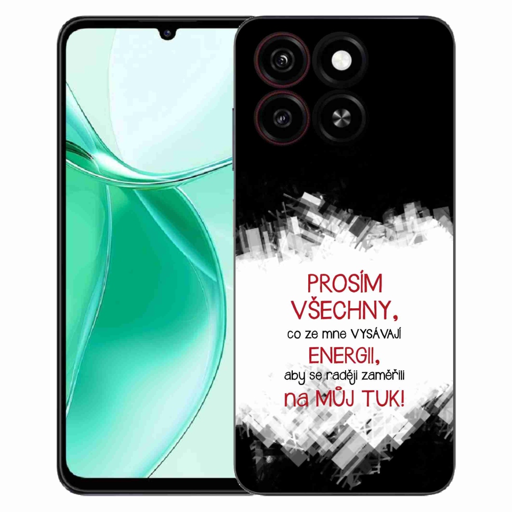 ZTE Blade A35 zselés borító mmCase - vicces szöveg 1 piros