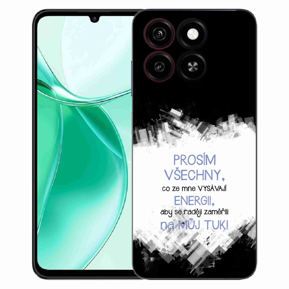 ZTE Blade A35 zselés borító mmCase - vicces szöveg 1 kék