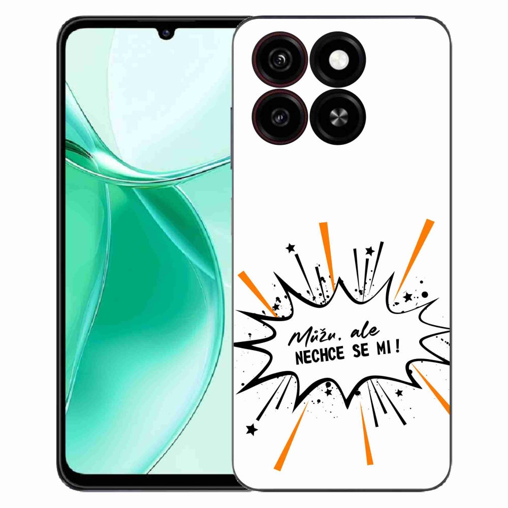 ZTE Blade A35 zselés borító mmCase - vicces szöveg 11 fehér háttér