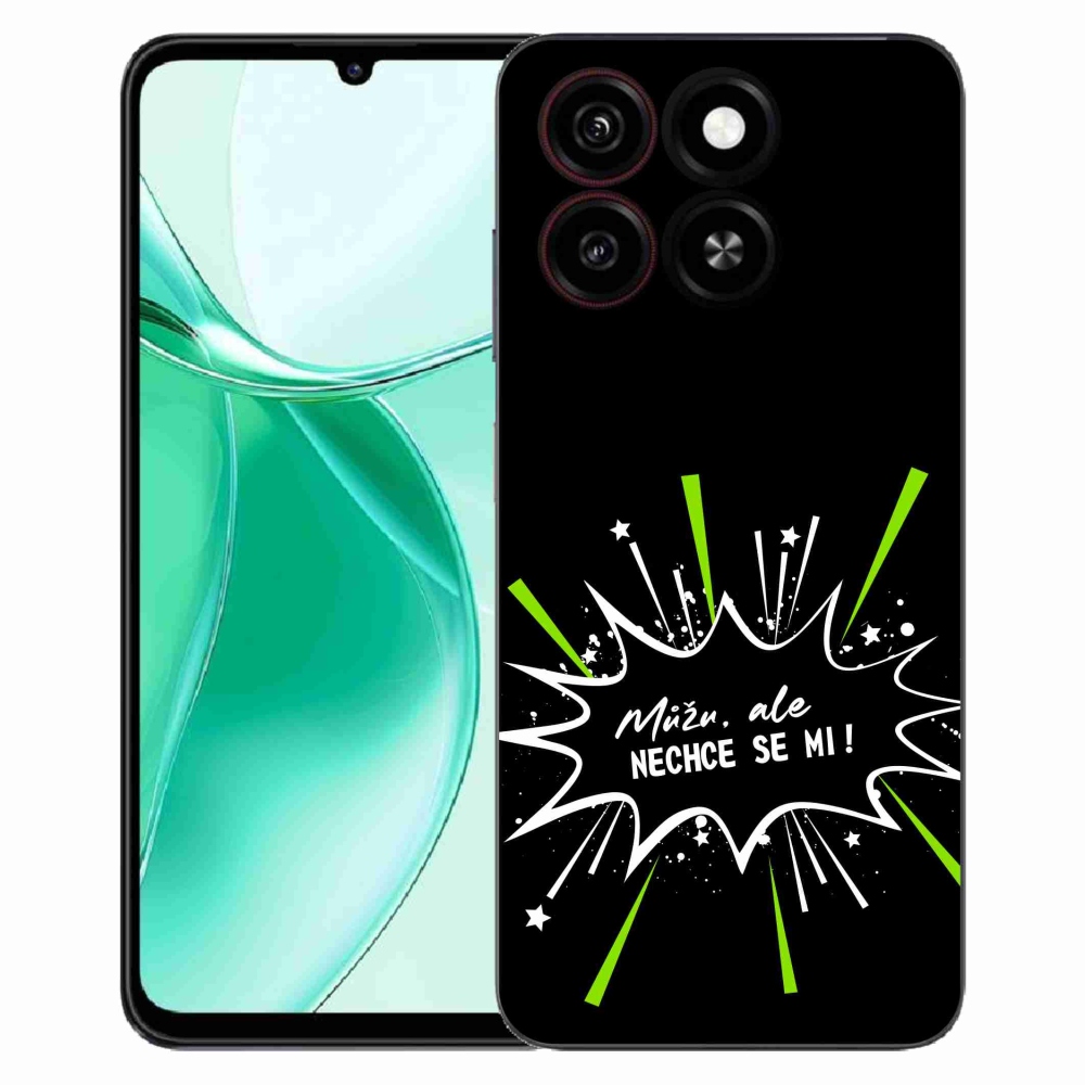 ZTE Blade A35 zselés borító mmCase - vicces szöveg 11 fekete háttér