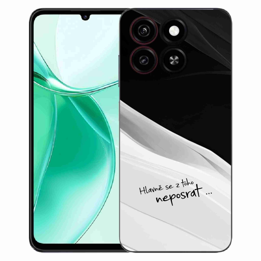 ZTE Blade A35 zselés borító mmCase - vicces szöveg 13 fehér és fekete háttérrel