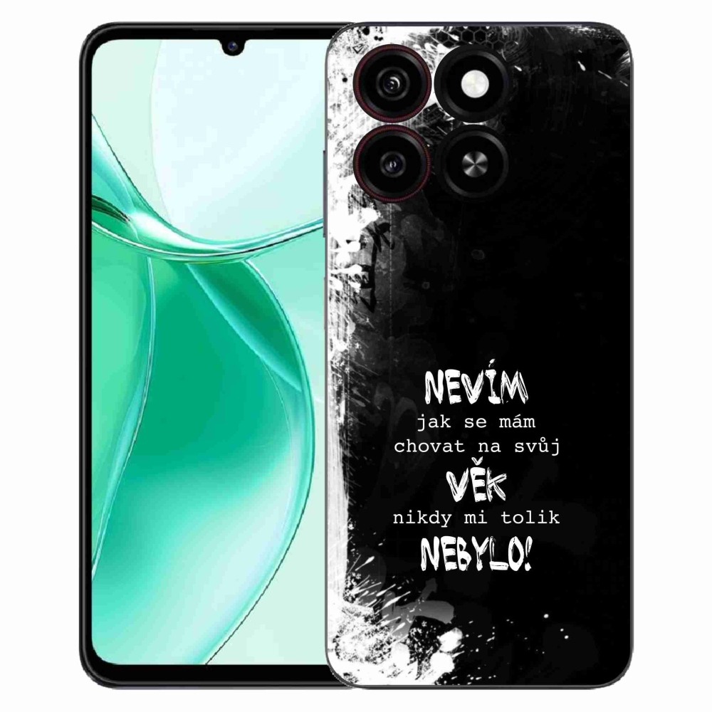 ZTE Blade A35 zselés borító mmCase - vicces szöveg 14 fekete háttér