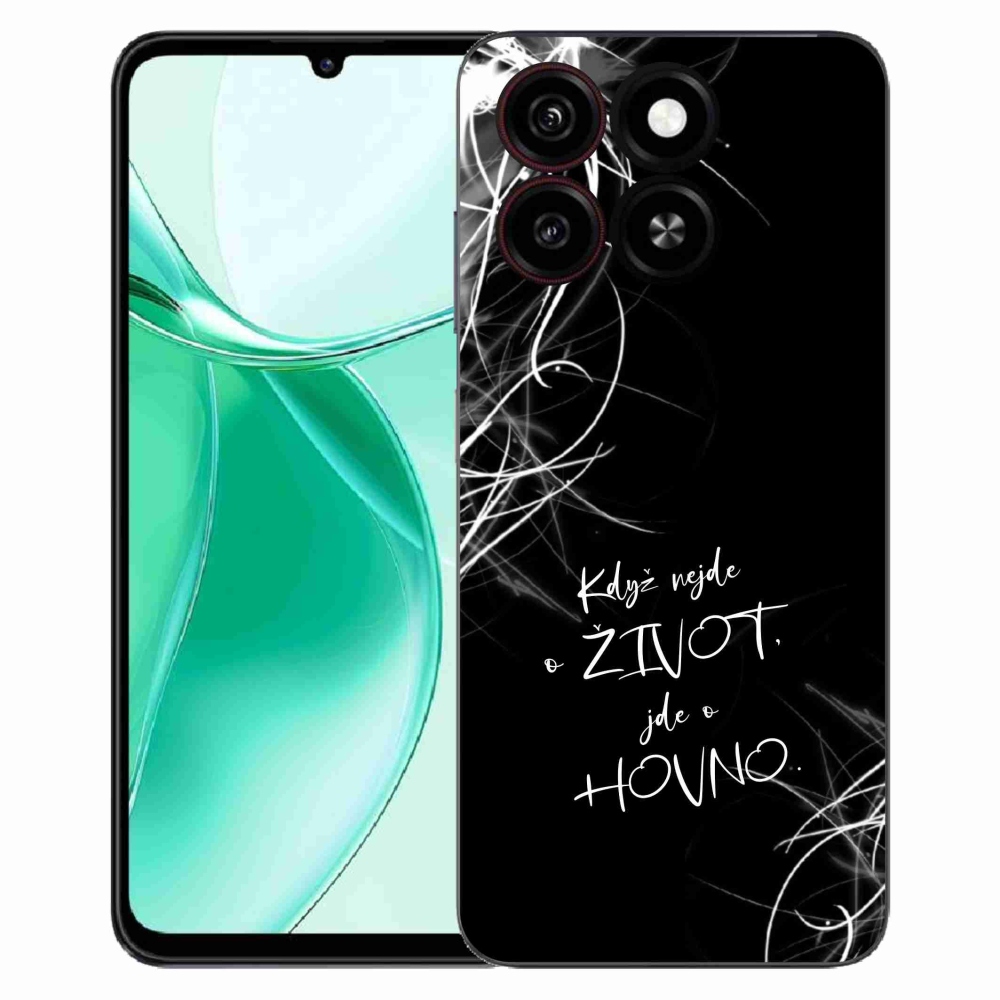 ZTE Blade A35 zselés borító mmCase - vicces szöveg 16 fekete háttér