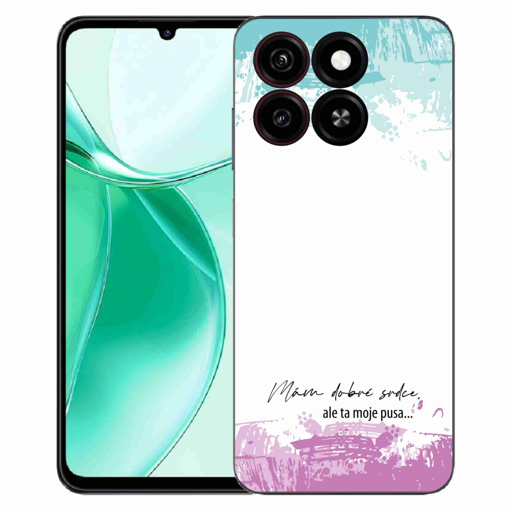 ZTE Blade A35 zselés borító mmCase - vicces szöveg 3 fehér háttérrel