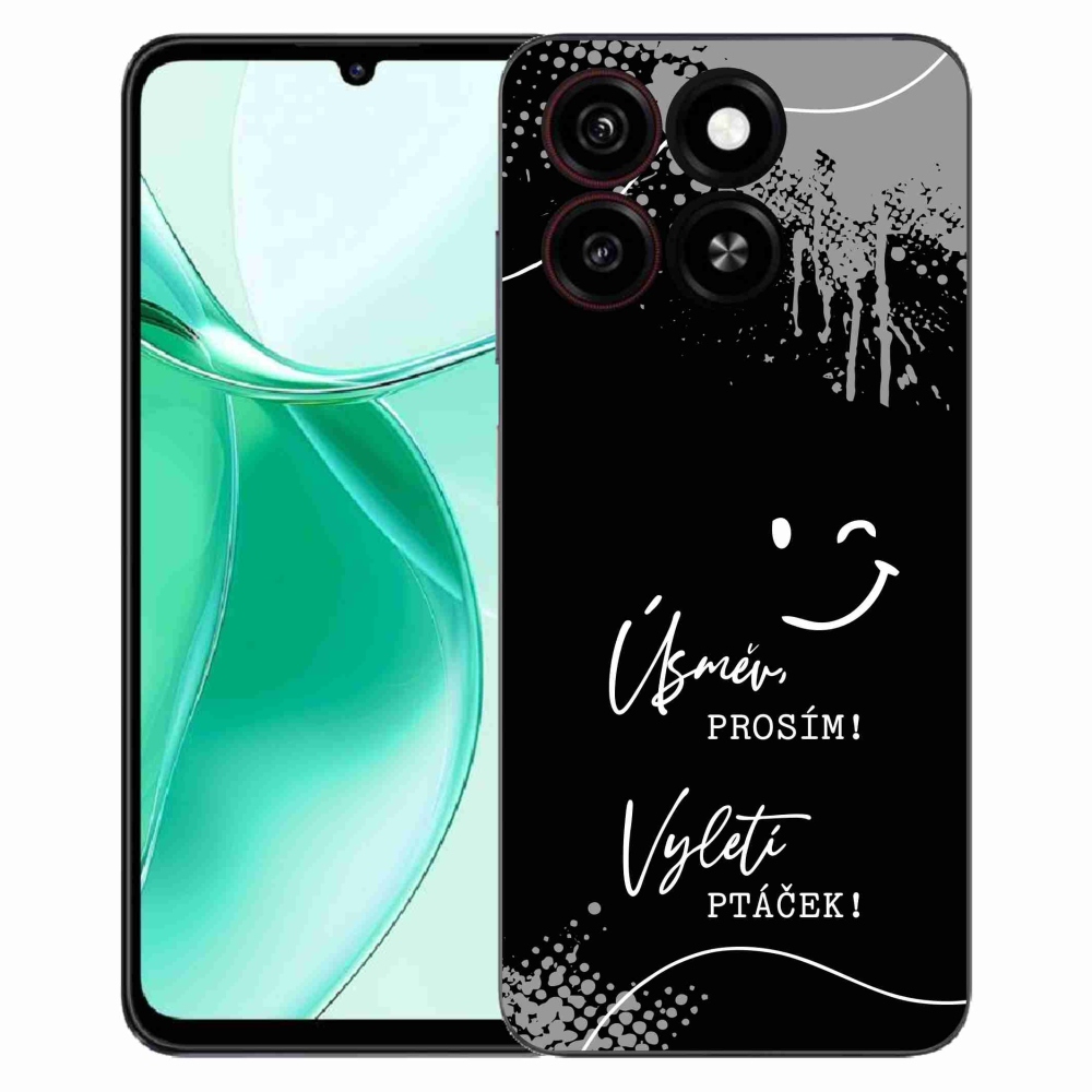 ZTE Blade A35 zselés borító mmCase - vicces szöveg 4 fekete háttérrel