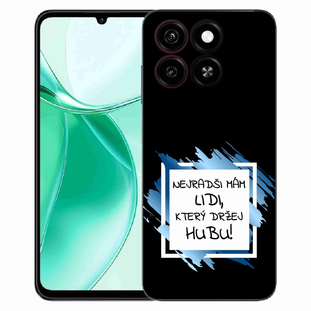 ZTE Blade A35 zselés borító mmCase - vicces szöveg 7 fekete és fehér háttérrel